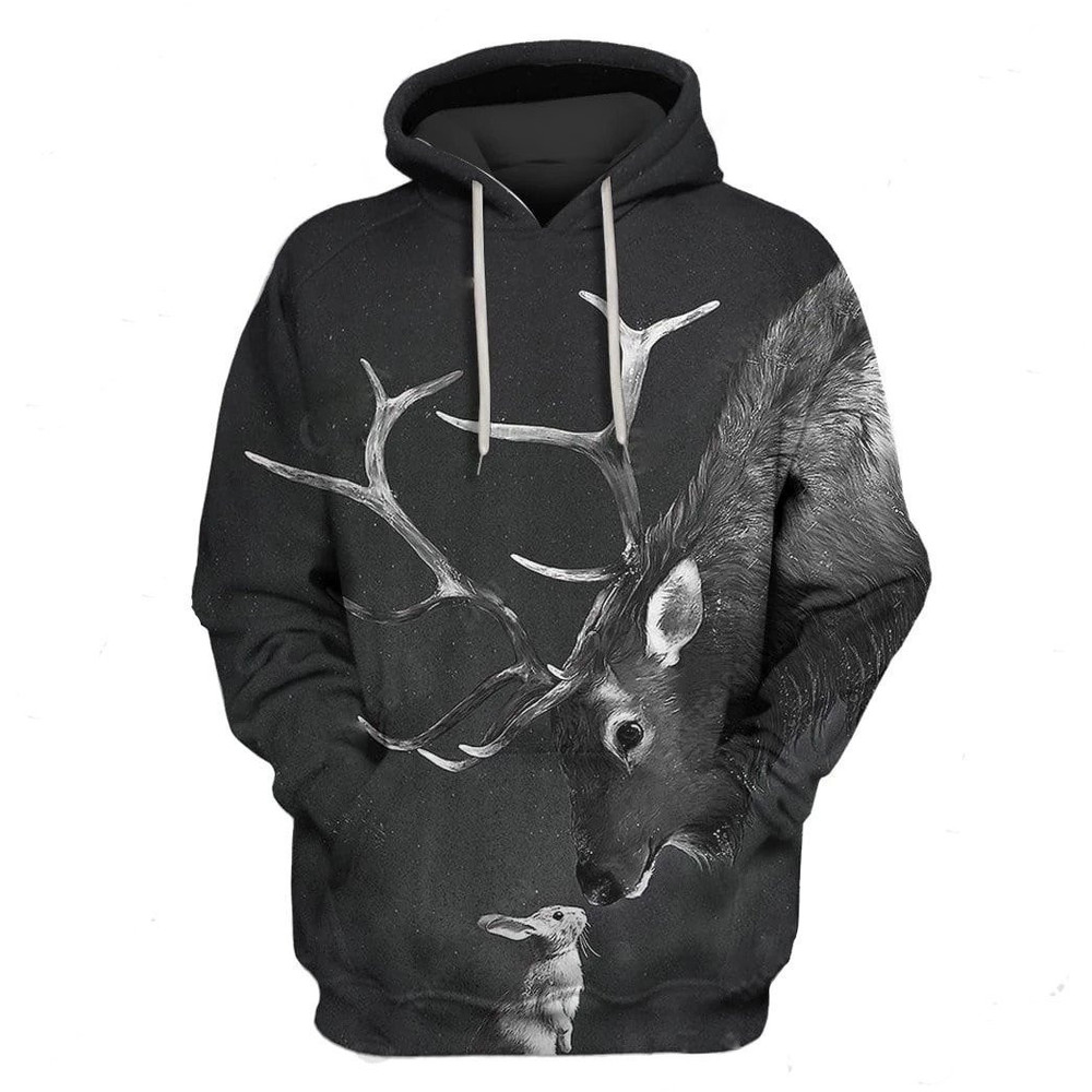 Friend'S Deer Printed 3D All Over Hoodie.jpeg
