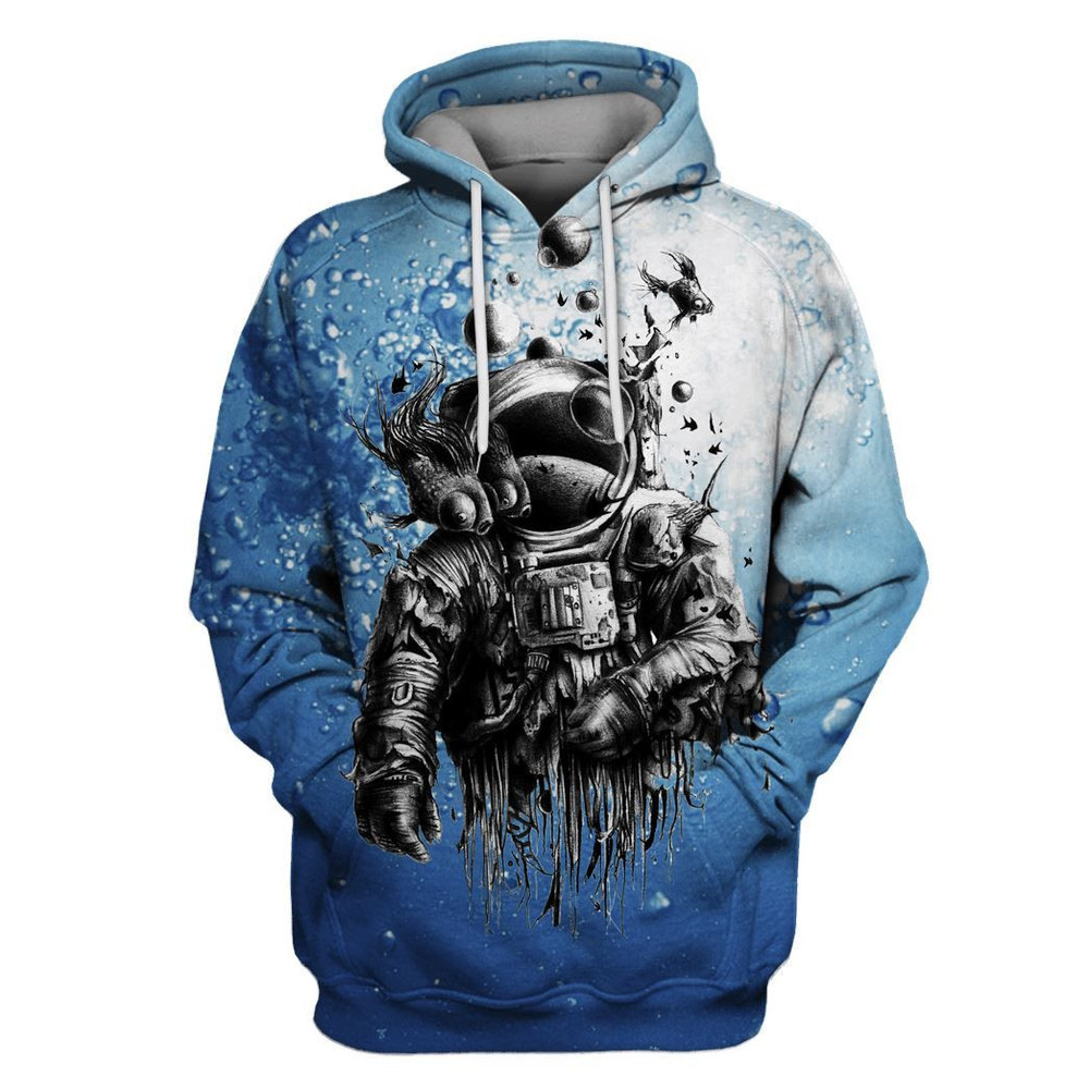 Astronaut Under Water Custom Hoodie.jpeg