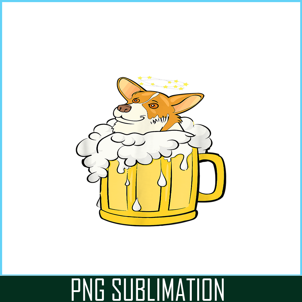 BEER28102376-Corgi Dog Beer Drinking PNG Drinking Party PNG Corgi And Beer PNG.png