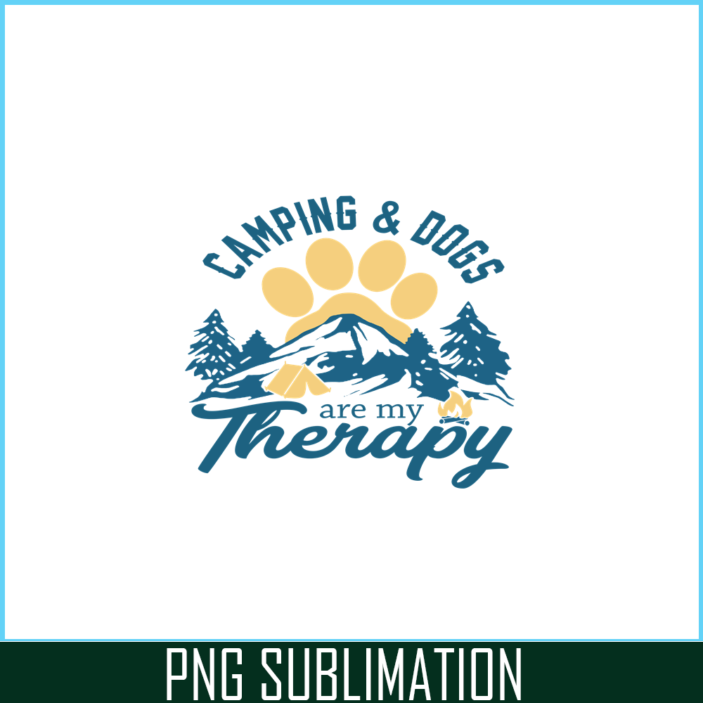 CAMP07112350-Camping Dog My Therapy PNG Dog Paw Behind The Ridge PNG Camping And Dogs PNG.png