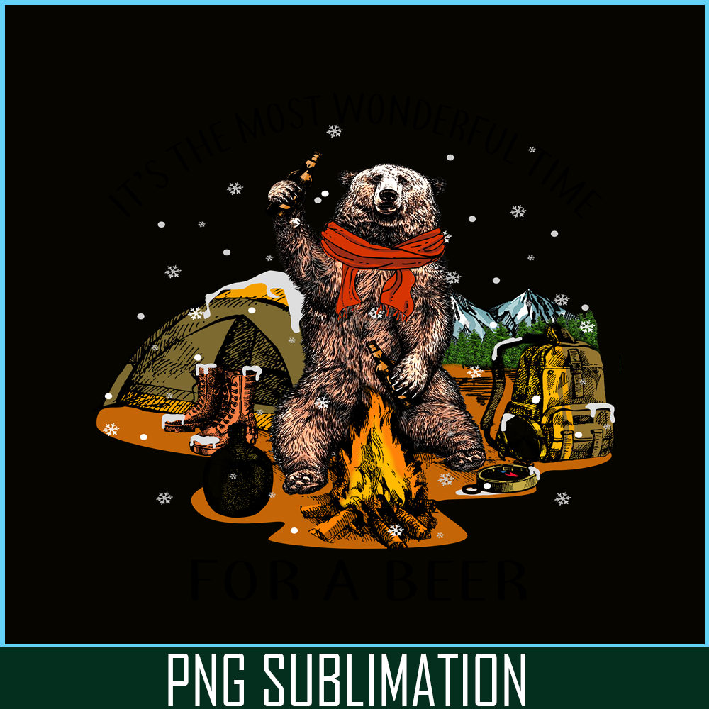 CAMP07112367-It's The Most Wonderful Time PNG Camping PNG For A Beer PNG.png