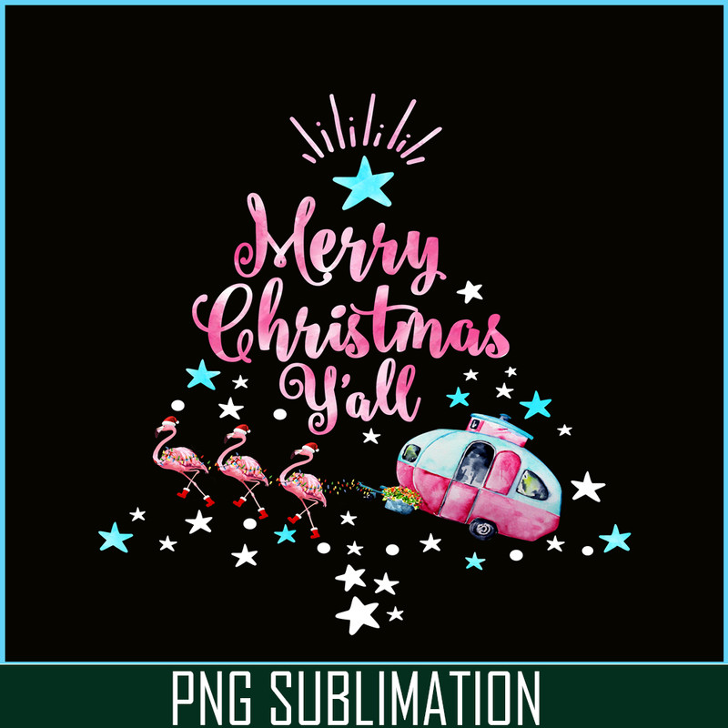 CAMP07112375-Merry Christmas Y'all PNG Watercolor Crane Rickshaw PNG Camper Christmas Tree PNG.png