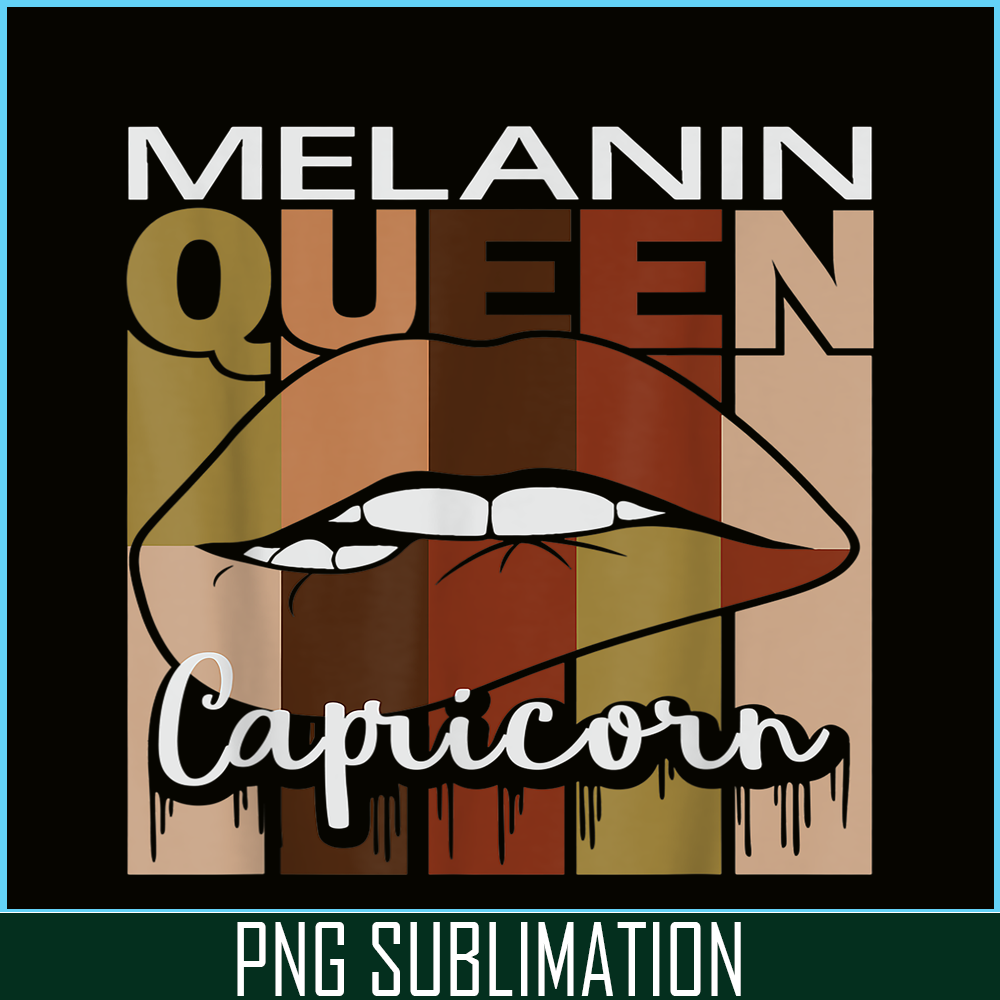 CPB28102333-Capricorn Queen PNG Zodiac Sign Melanin PNG Retro Vintage Birthday PNG.png