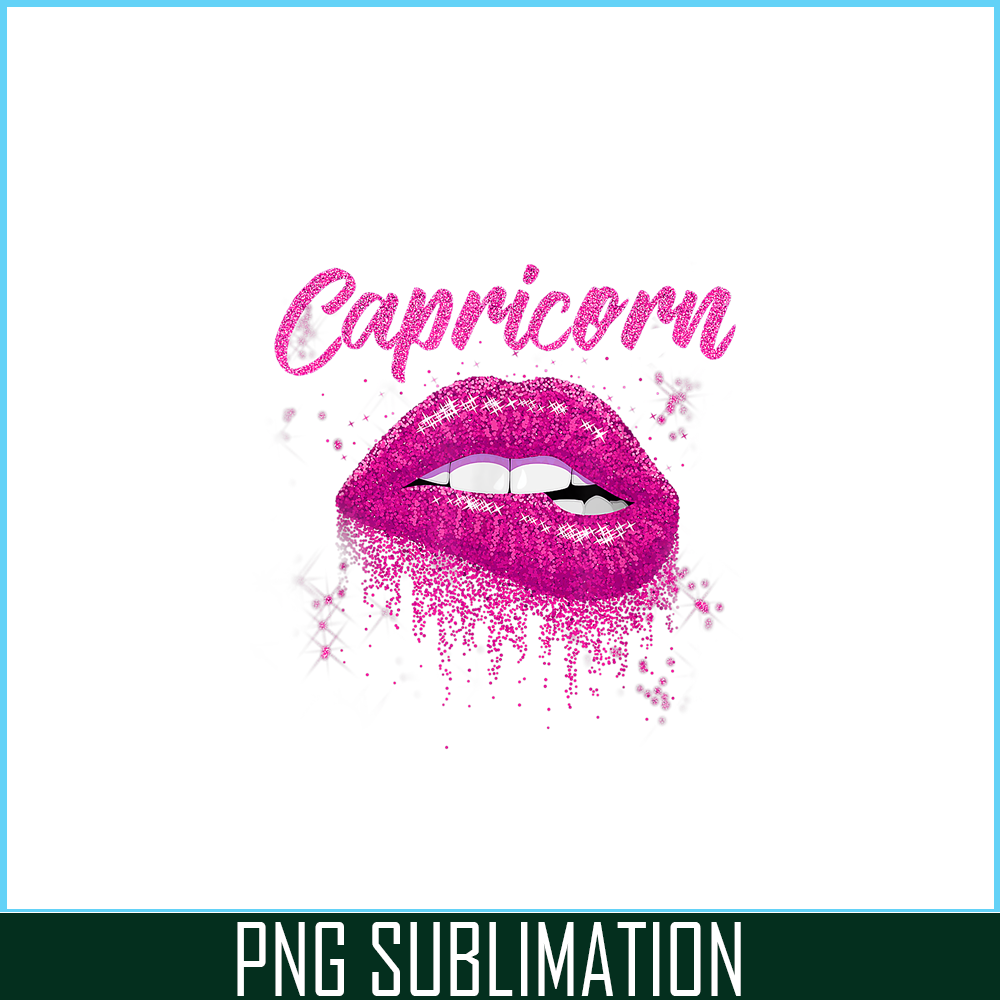 CPB28102346-Capricorn Zodiac Birthday PNG Pink Lips PNG Zodiac Sign PNG.png