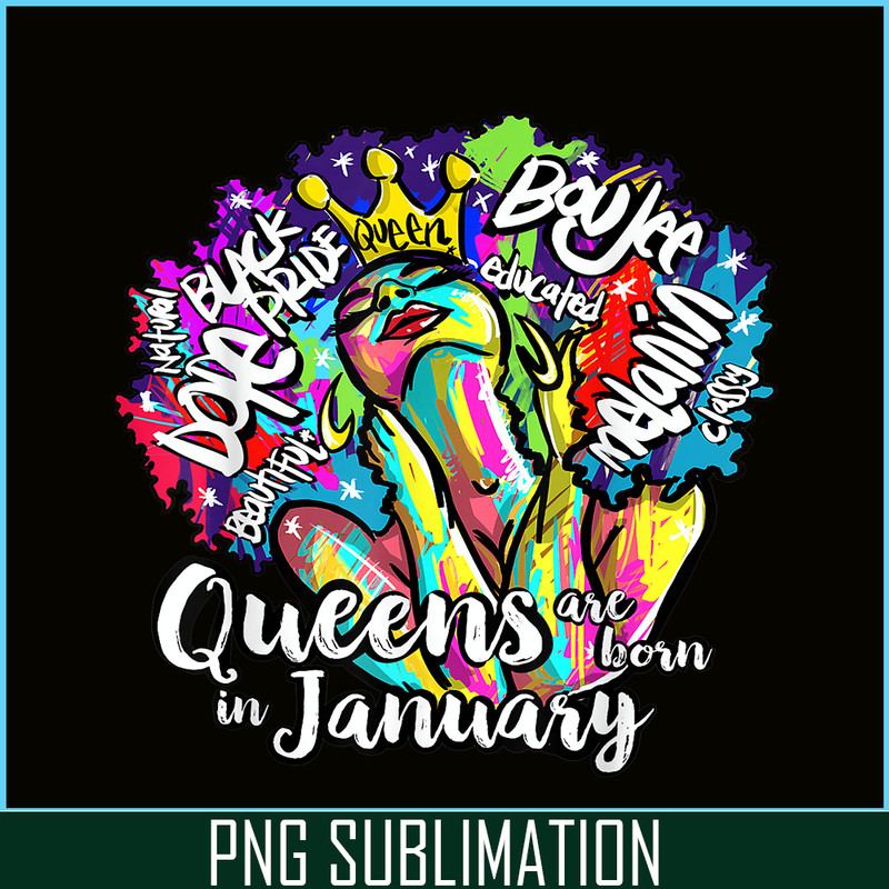CPB28102368-Queens Born January PNG Black Girl PNG Capricorn And Aquarius Gift PNG.png