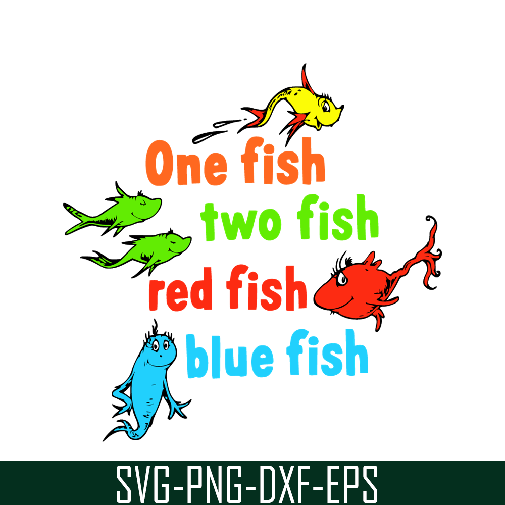 DS105122349-One fish two fish red fish blue fish SVG, Dr Seuss SVG, Cat In The Hat SVG DS105122349.png