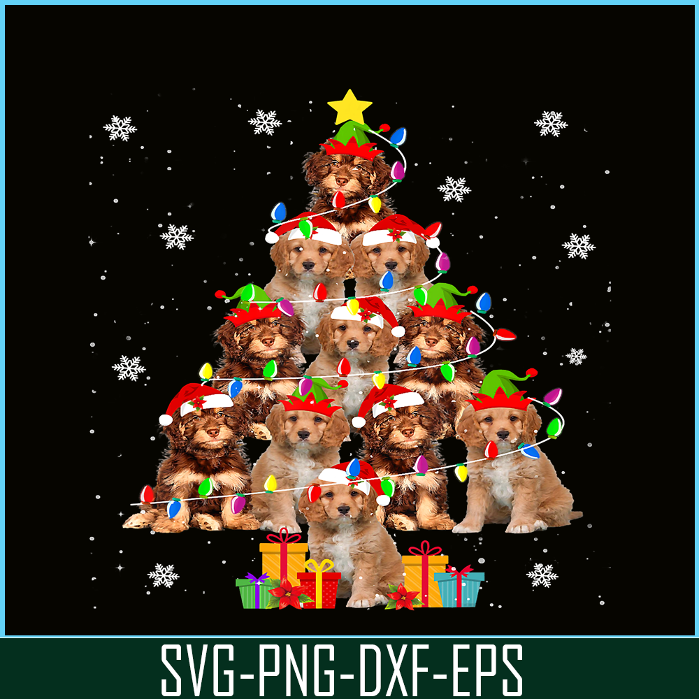 PNG141023124-Cavapoo Christmas Tree Funny Santa Cavoodle Dog Xmas Gifts T-Shirt Png.png