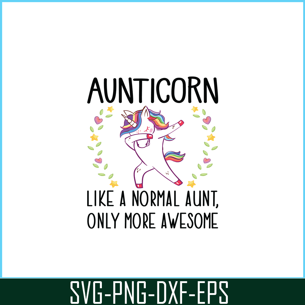 PNG14102345-Aunticorn Dabbing Unicorn Aunt Gift for Auntie Relaxed Fit T-Shirt Png.png
