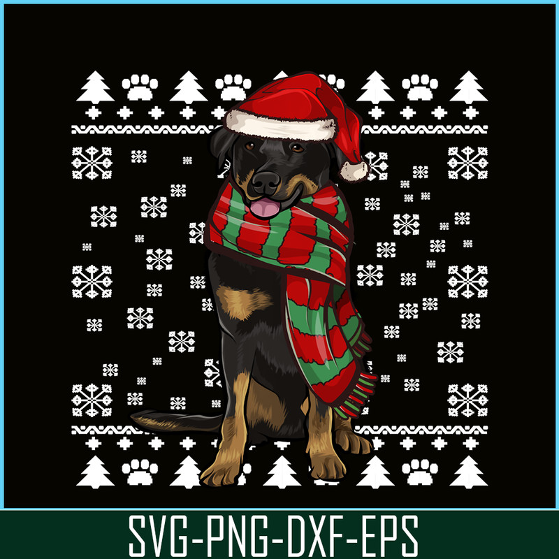 PNG14102391-Beauceron Dog Santa Hat Xmas Ugly Christmas Long Sleeve T-Shirt Png.png