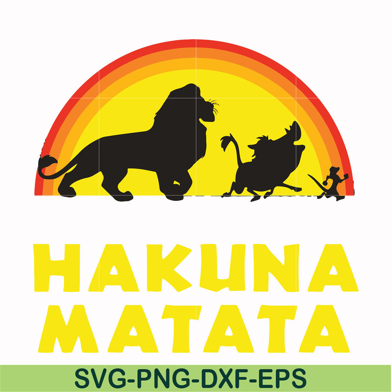 FN000158-Hakuna Matata svg, png, dxf, eps file FN000158.jpg