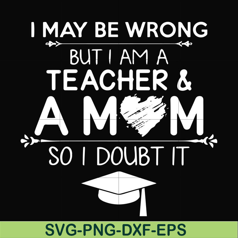 FN000163-I may be wrong but I am a teacher & a mom so I doubt it svg, png, dxf, eps file FN000163.jpg