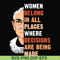 FN000276-Women belong in all places where decisions are being made svg, png, dxf, eps file FN000276.jpg