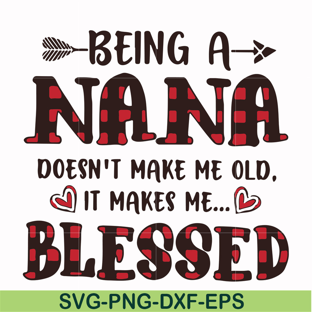 FN000437-Being a Nana doesn't make me old it make me blessed svg, png, dxf, eps file FN000437.jpg