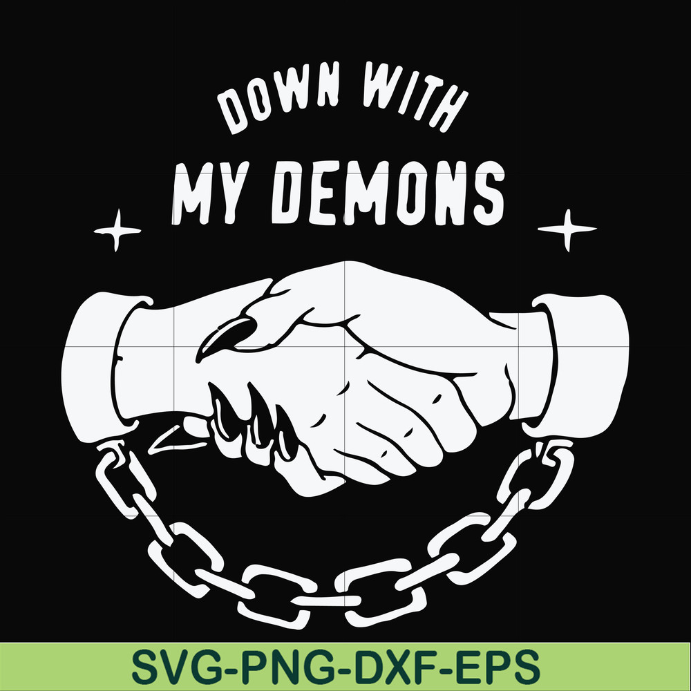 FN000697-Down with my Demons svg, png, dxf, eps file FN000697.jpg