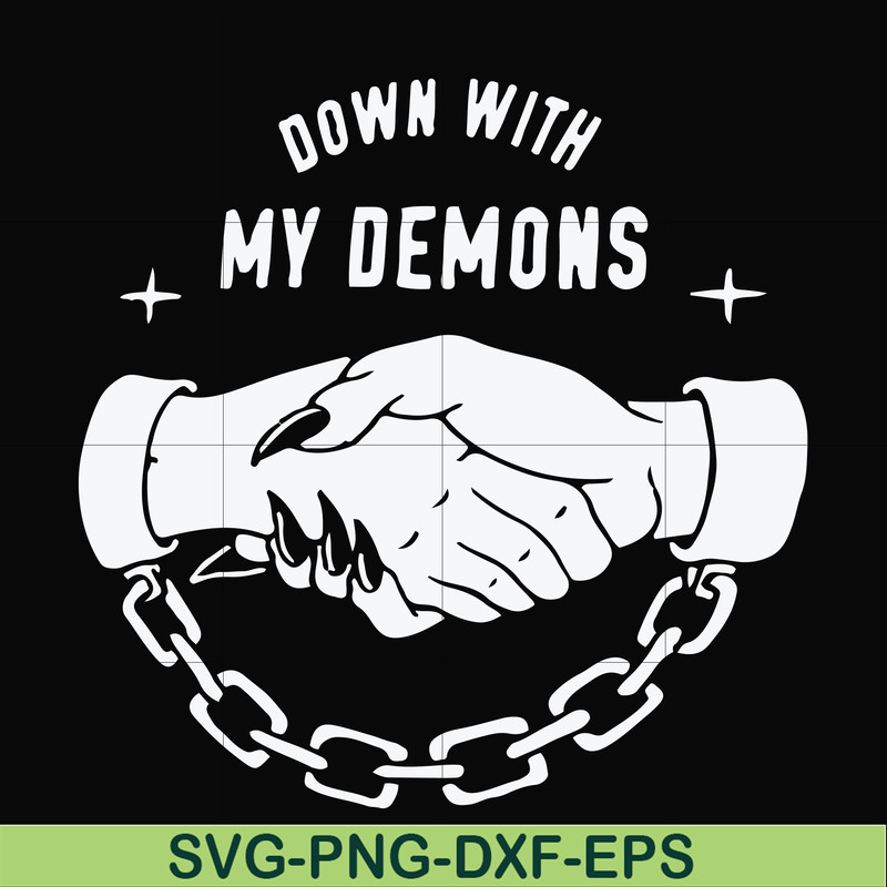 FN000697-Down with my Demons svg, png, dxf, eps file FN000697.jpg