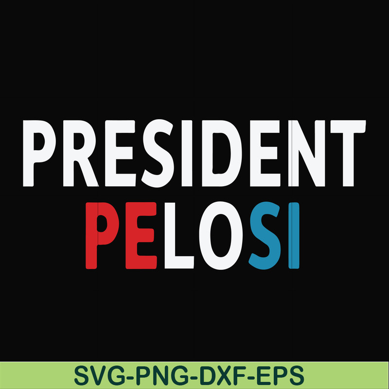 FN000914-President pelosi svg, png, dxf, eps file FN000914.jpg