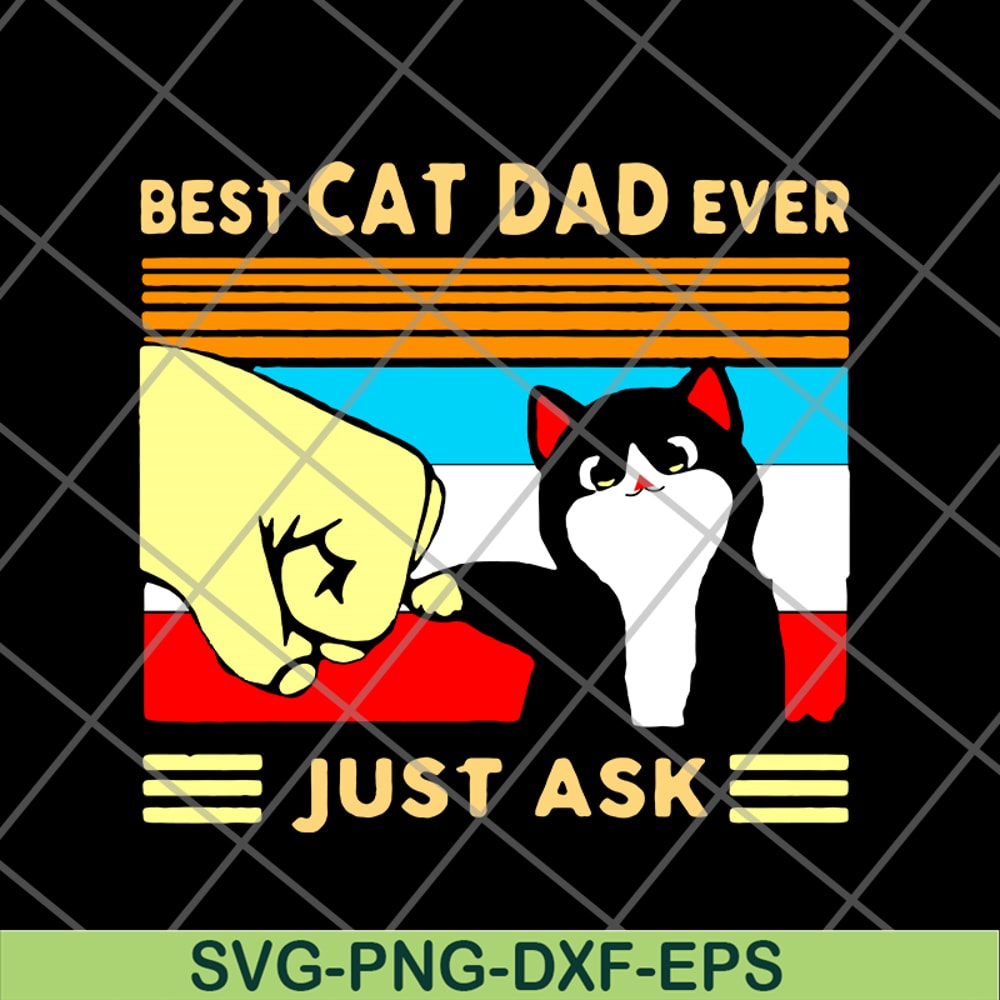 FTD01062105-Best cat dad ever svg, eps, png, dxf digital file FTD01062105.jpg