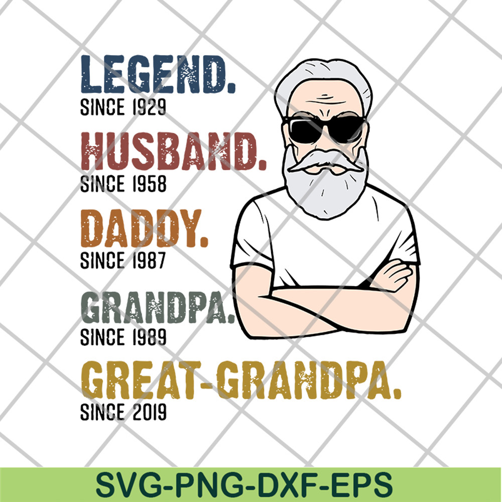 FTD10062120-Legend Great-Grandpa Old Man svg, png, dxf, eps digital file FTD10062120.jpg