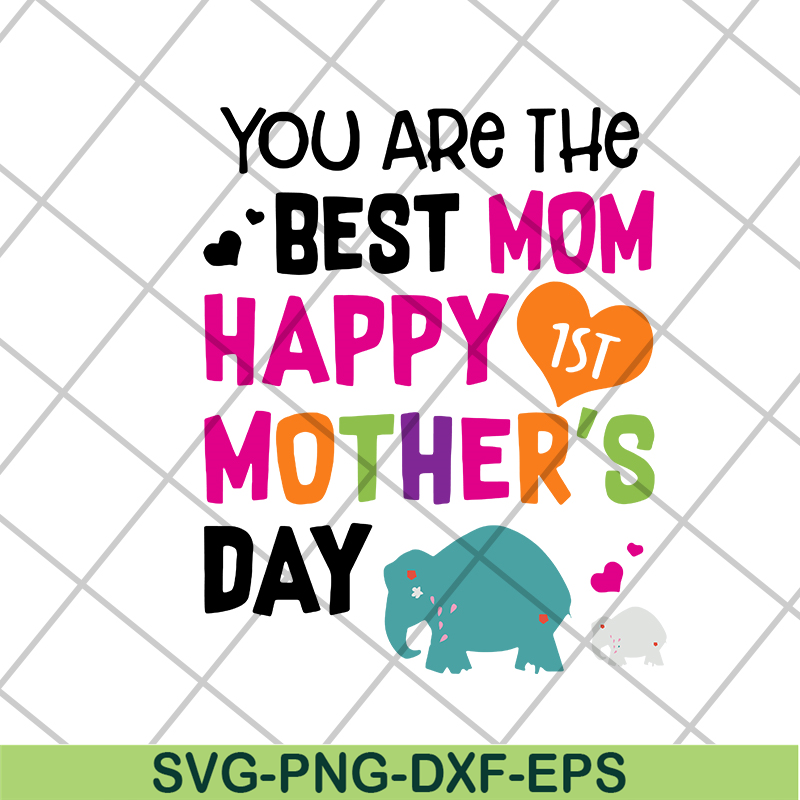 MTD02042126-You are the best mom svg, Mother's day svg, eps, png, dxf digital file MTD02042126.jpg