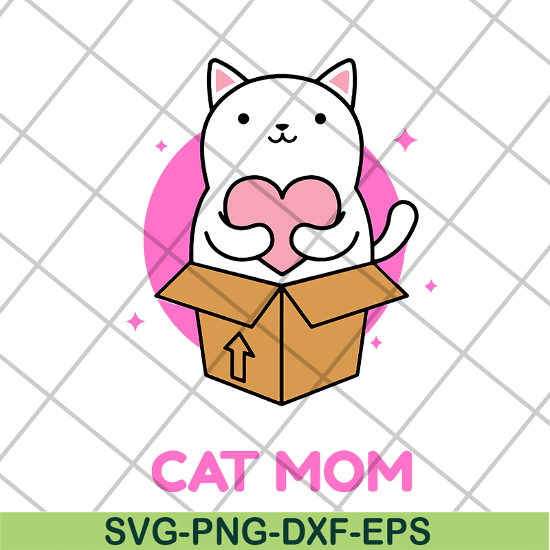 MTD04042109-Cat mom svg, Mother's day svg, eps, png, dxf digital file MTD04042109.jpg