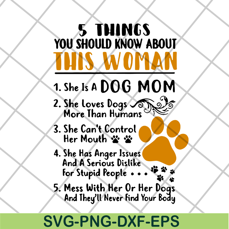 MTD10042120-5 things you should know about this woman svg, Mother's day svg, eps, png, dxf digital file MTD10042120.jpg