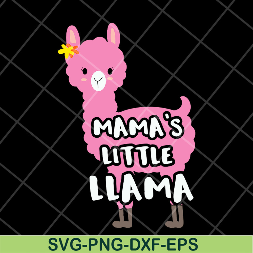 MTD13042105-mama's little llama svg, Mother's day svg, eps, png, dxf digital file MTD13042105.jpg