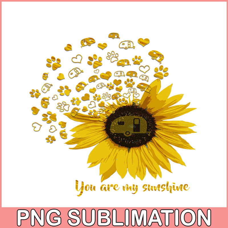 CAMP07112354-Sunflower PNG You Are My Sunshine PNG Camper VaN In Sunflower PNG.png