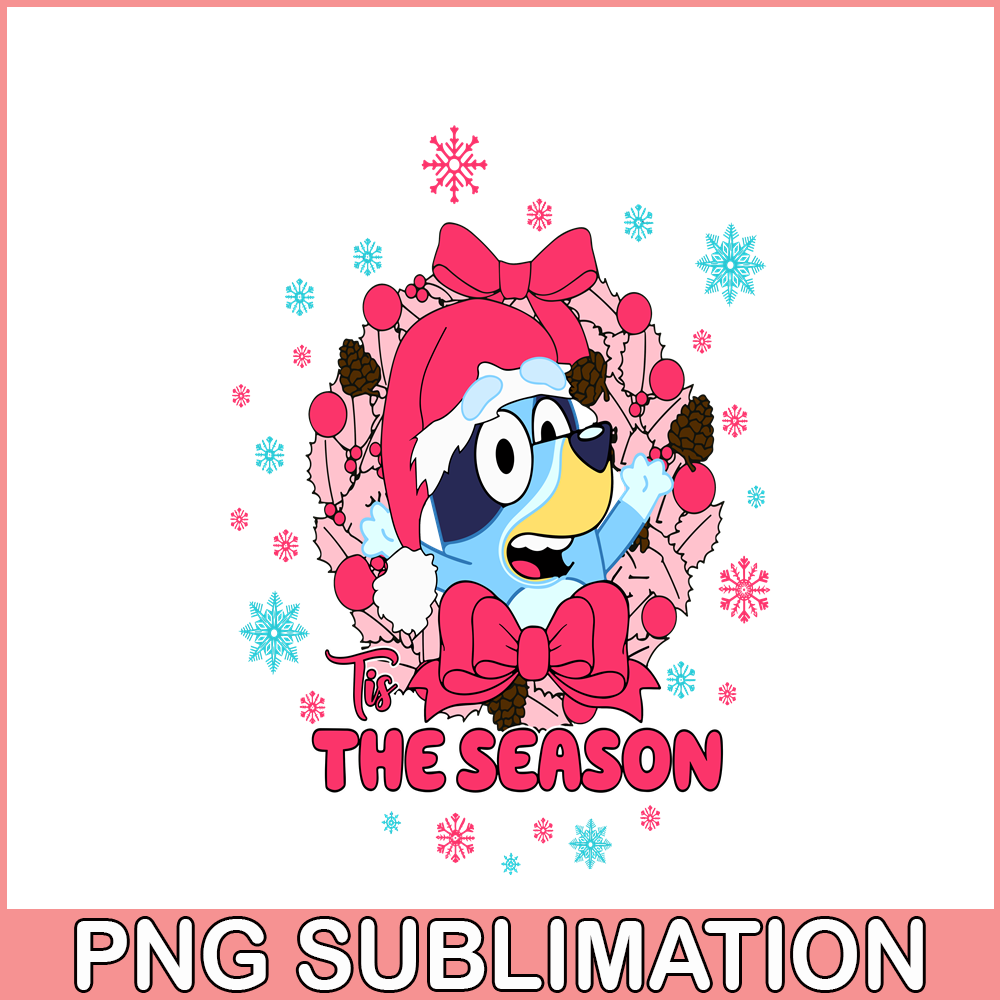 CRM13112316-Bluey Tis The Season PNG, Christmas Day PNG, Bluey And Santa Claus PNG.png