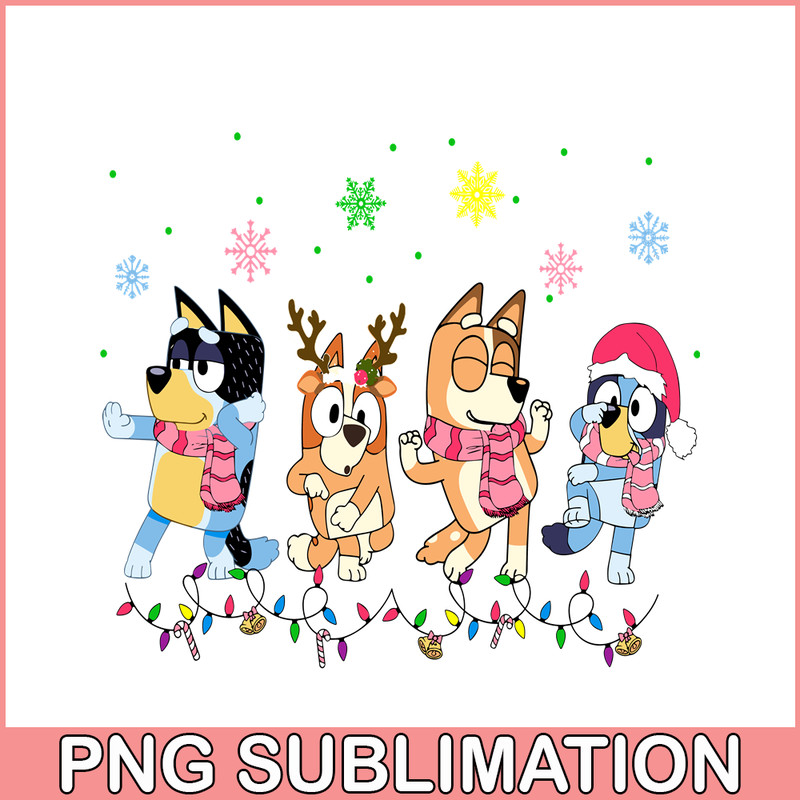 CRM13112318-Bluey And Friends PNG, Dancing Under The Snow PNG, Friendship In Christmas PNG.png