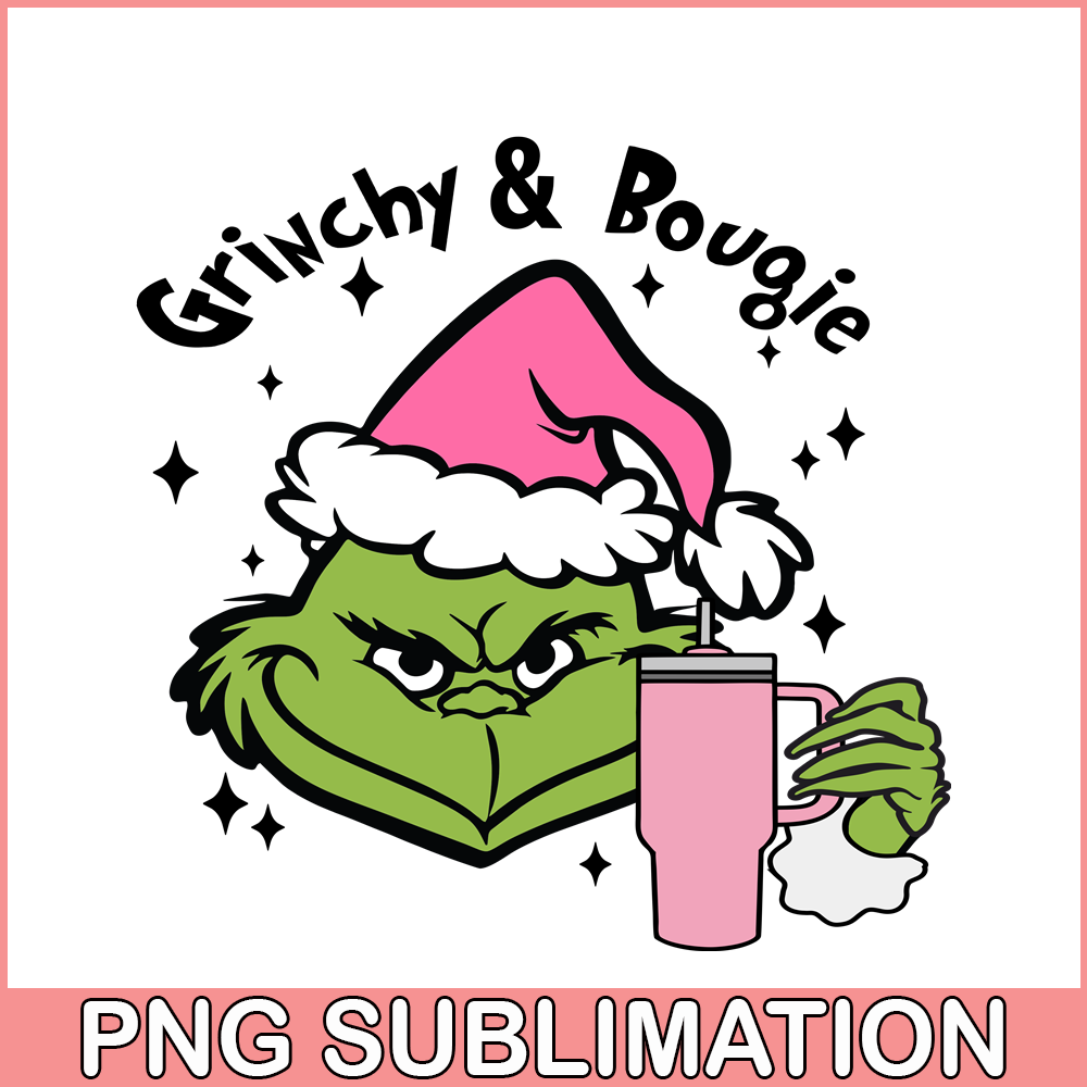 CRM13112332-Grinchy And Bougie PNG, Grinch In Pink PNG, Grinchmas PNG.png