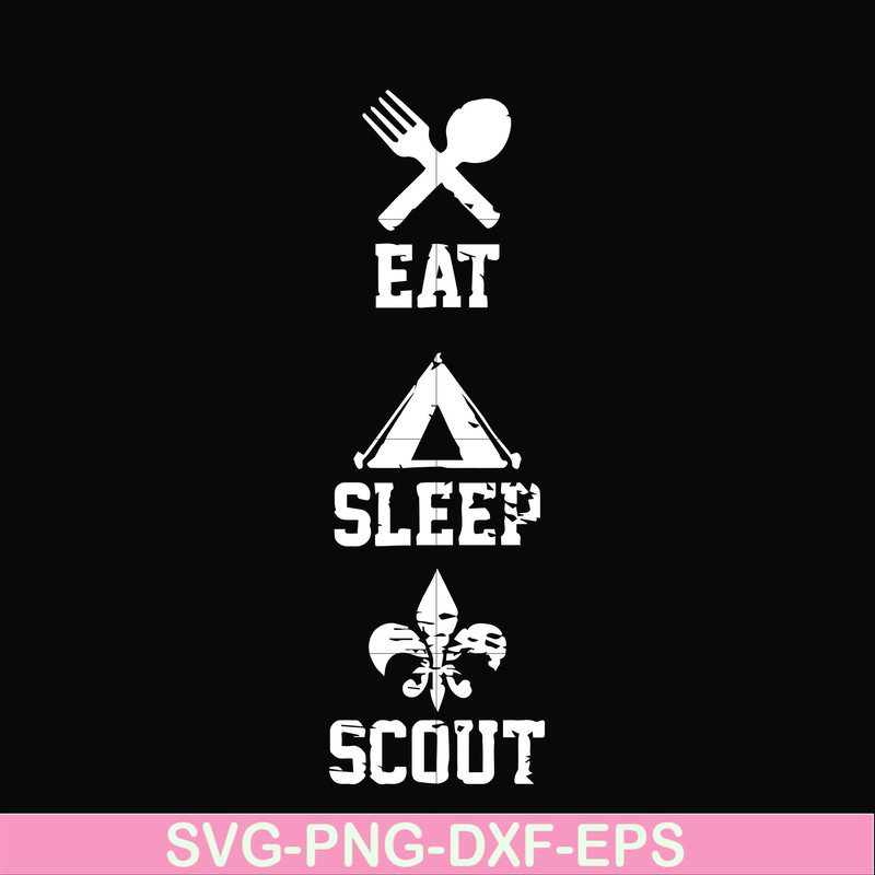 CMP089-Eat sleep scout svg, camping svg, png, dxf, eps digital file CMP089.jpg