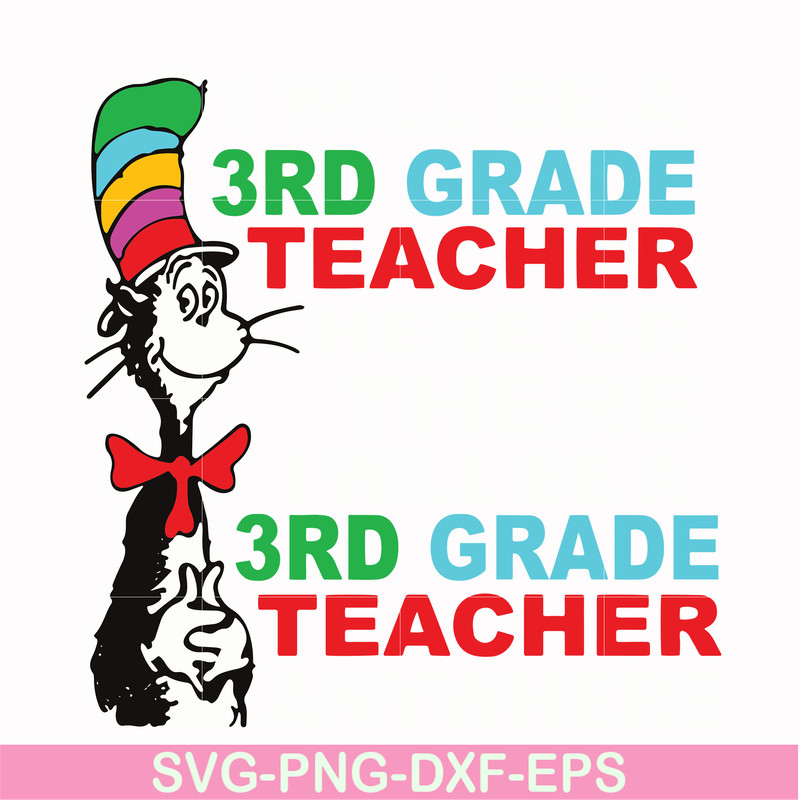 DR00033-3rd grade teacher svg, png, dxf, eps file DR00033.jpg