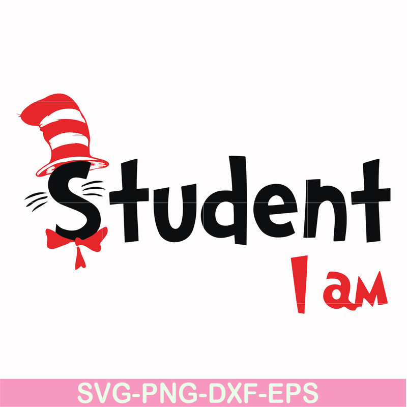 DR00058-Student I am svg, png, dxf, eps file DR00058.jpg