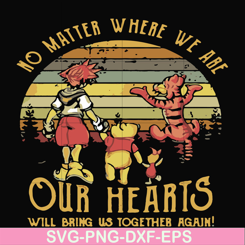 FN000197-No matter where we are our hearts will bring us together again svg, png, dxf, eps file FN000197.jpg