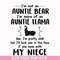 FN000228-I'm not an auntie bear I'm more of an auntie llama but I'll kick you in the face if you mess with my niece svg, png, dxf, eps file FN000228.jpg
