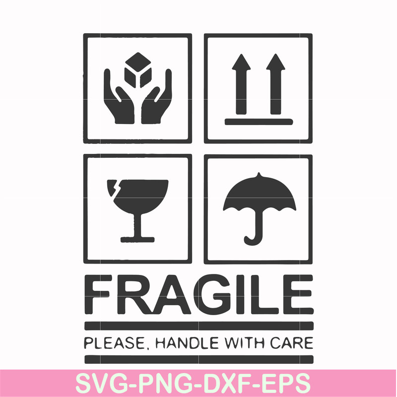 FN000567-Fragile please handle with care svg, png, dxf, eps file FN000567.jpg
