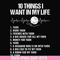 FN000623-10 things I want in my life svg, png, dxf, eps file FN000623.jpg