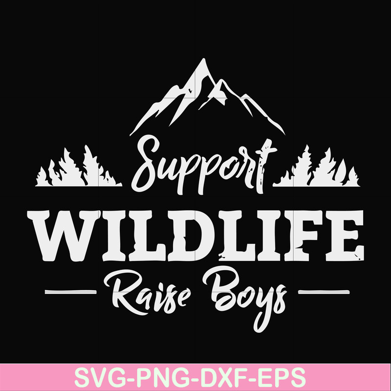 FN000674-Support wildlife raise boys svg, png, dxf, eps file FN000674.jpg