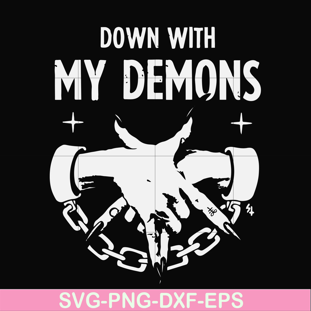 FN000696-Down with my Demons svg, png, dxf, eps file FN000696.jpg