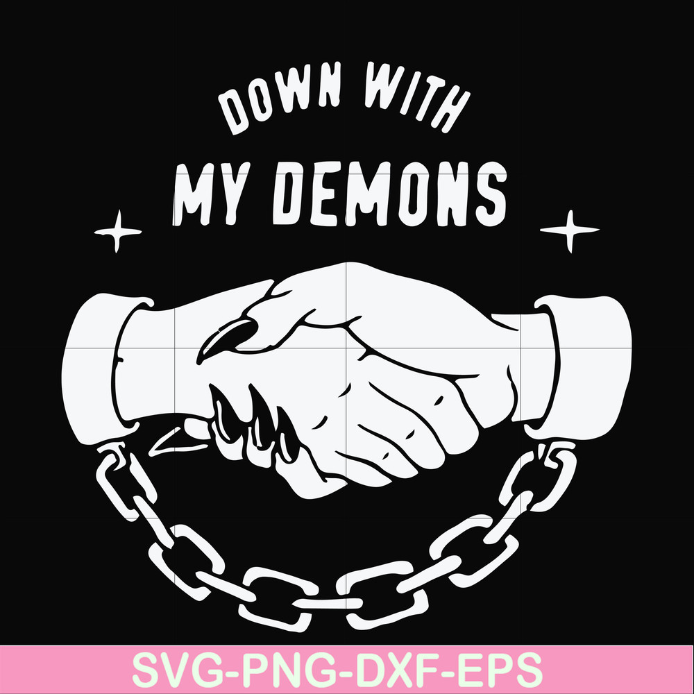 FN000697-Down with my Demons svg, png, dxf, eps file FN000697.jpg