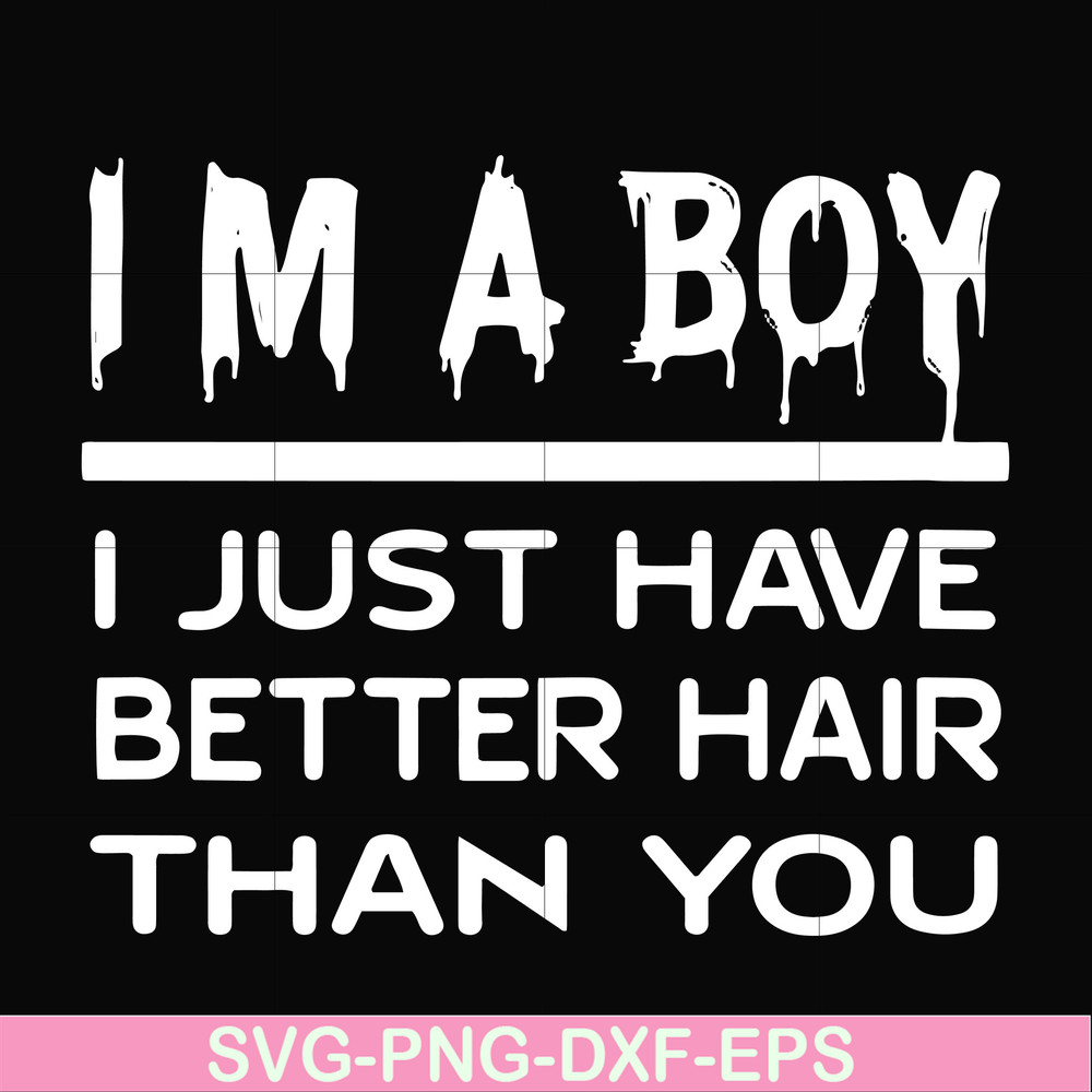 FN00096-I'm a boy I just have better hair than you svg, png, dxf, eps file FN00096.jpg