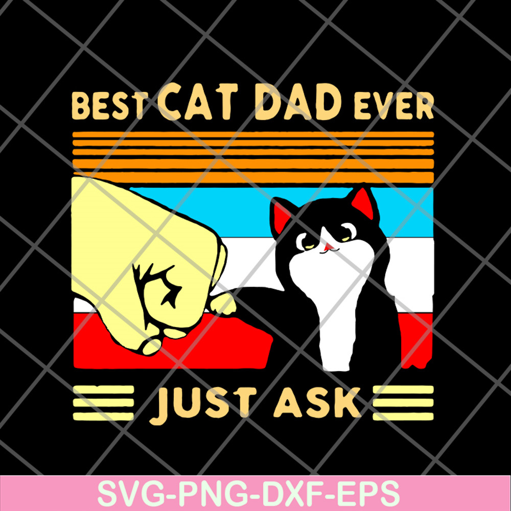 FTD01062105-Best cat dad ever svg, eps, png, dxf digital file FTD01062105.jpg