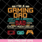 FTD10062111-Gaming Dad Cooler svg, png, dxf, eps digital file FTD10062111.jpg