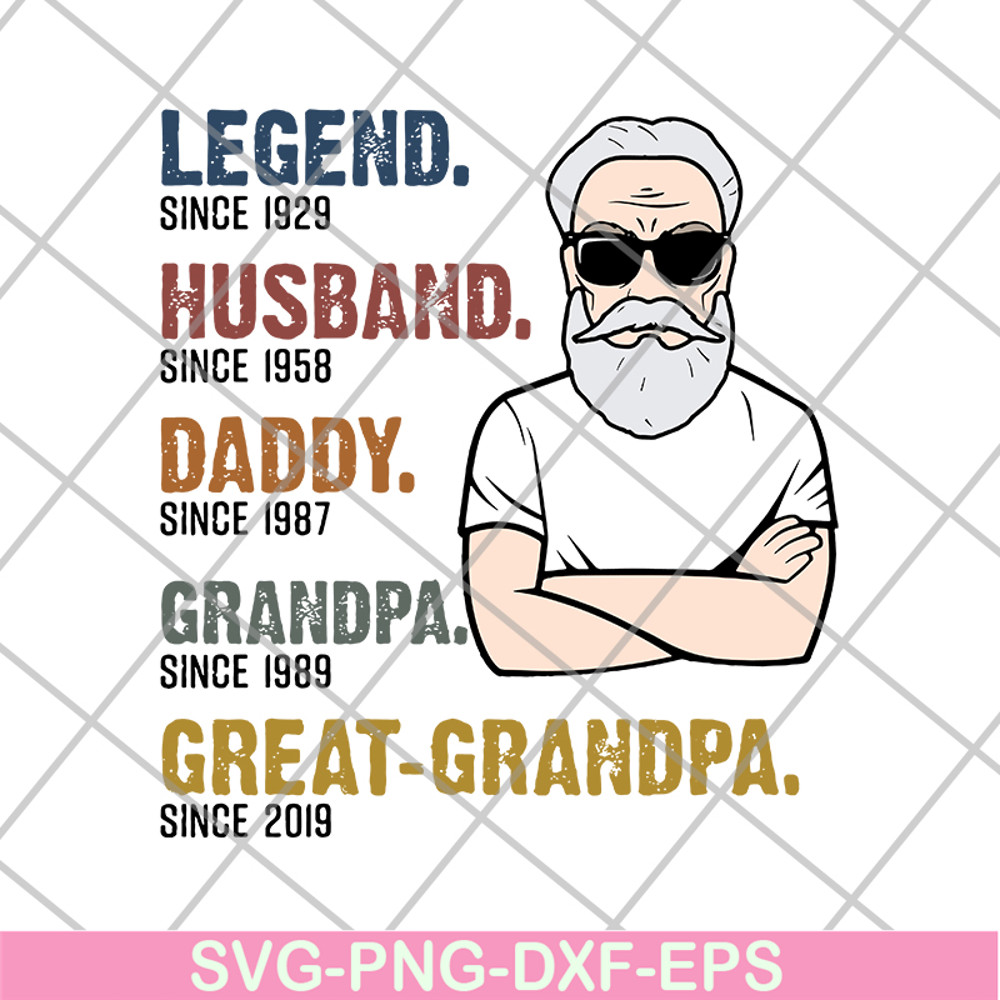 FTD10062120-Legend Great-Grandpa Old Man svg, png, dxf, eps digital file FTD10062120.jpg
