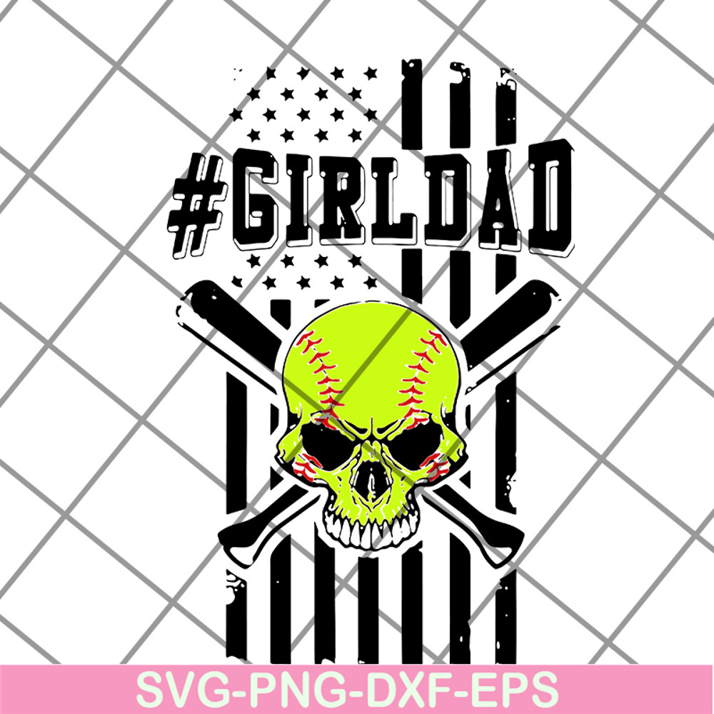 FTD19052103-Skull softball #girldad American flag svg, png, dxf, eps digital file FTD19052103.jpg