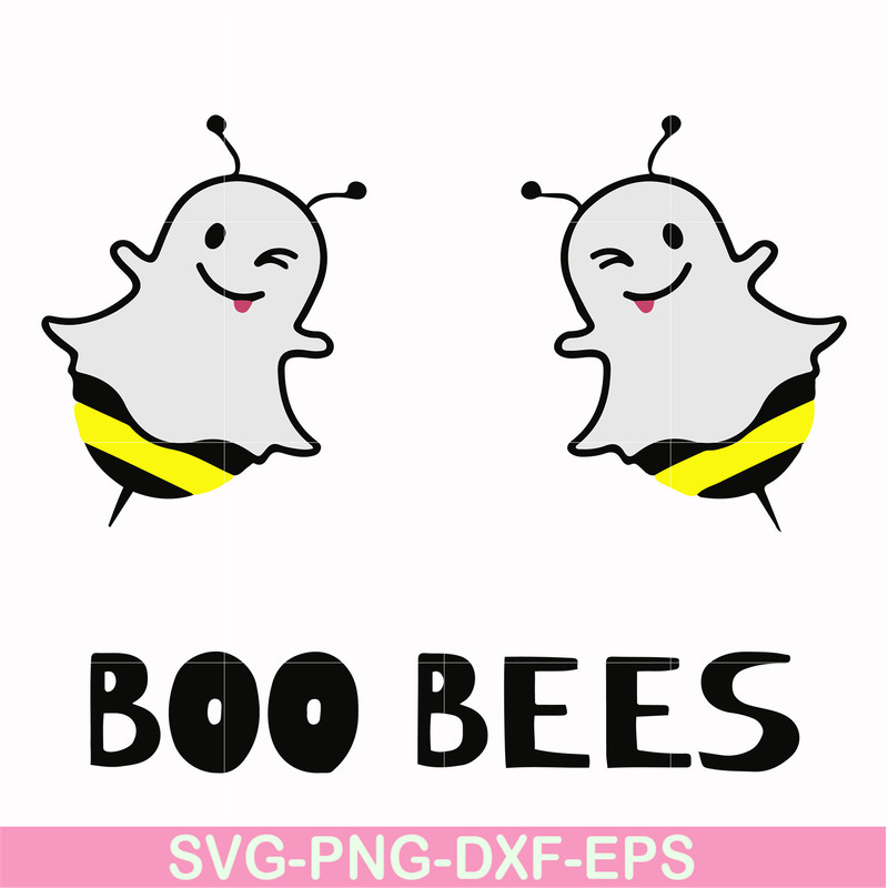 HLW0009-BOO BEES, halloween svg, png, dxf, eps digital file HLW0009.jpg