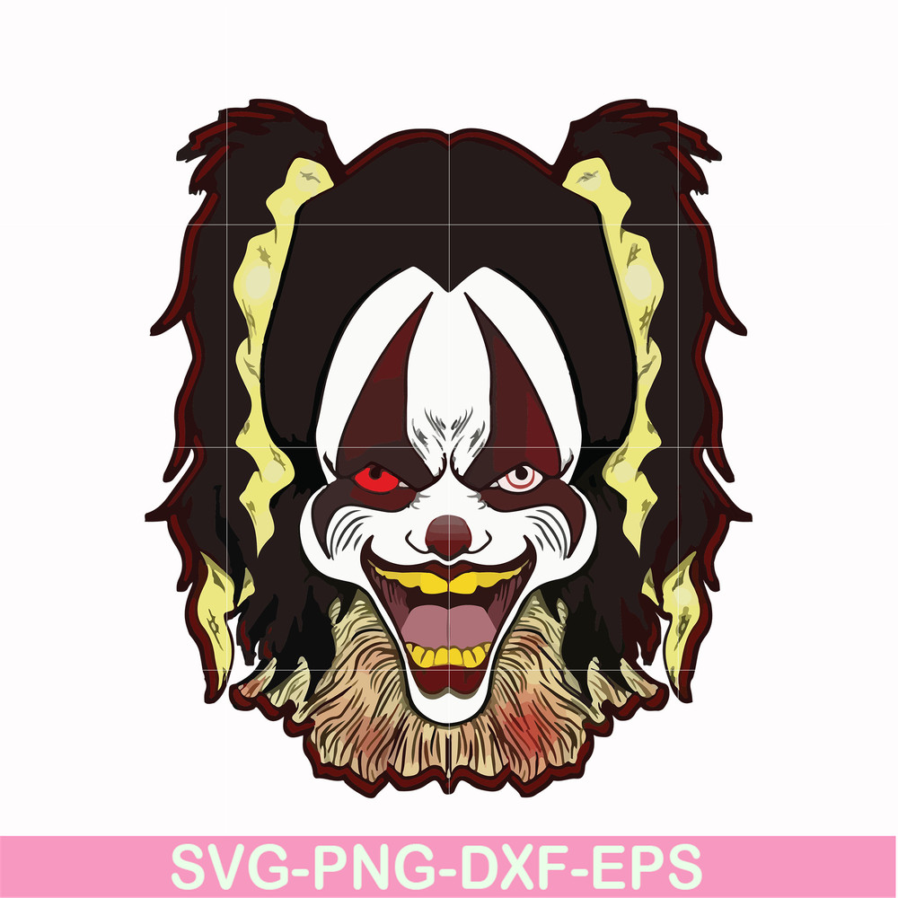 HLW0016-Clown svg, halloween svg, png, dxf, eps digital file HLW0016.jpg