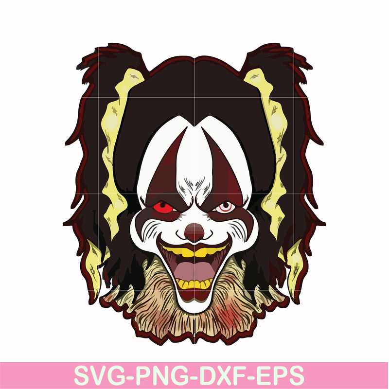 HLW0016-Clown svg, halloween svg, png, dxf, eps digital file HLW0016.jpg