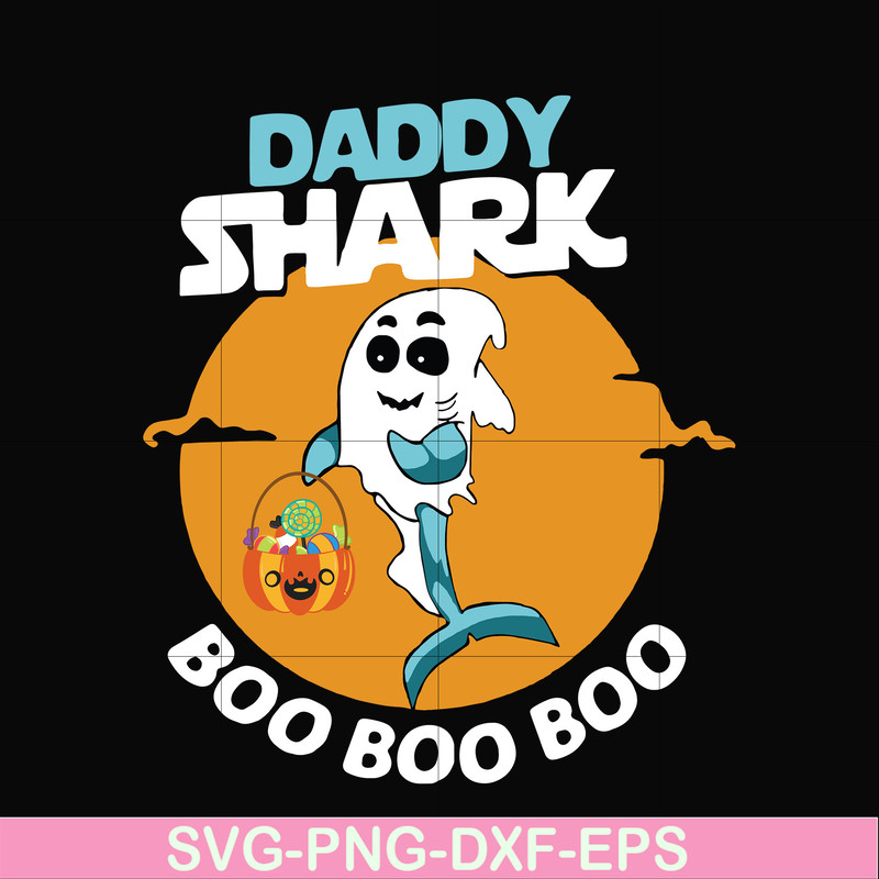 HLW0093-Daddy shark boo boo boo svg, png, dxf, eps digital file HLW0093.jpg