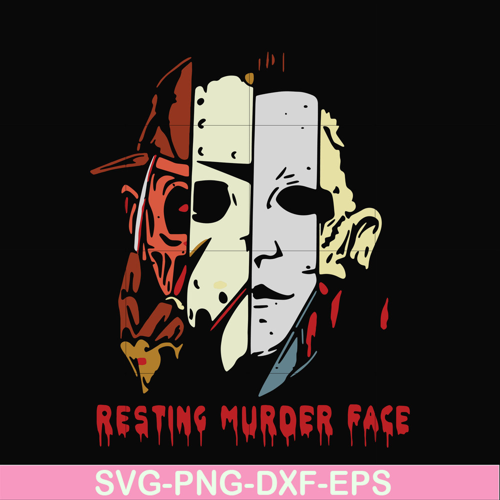 HLW0161-Resting murder face svg, png, dxf, eps digital file HLW0161.jpg